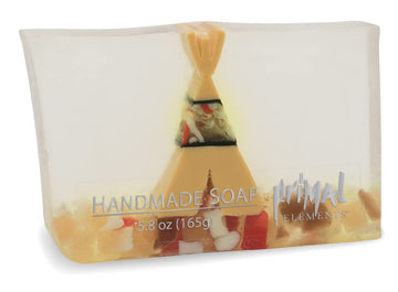 Primal Elements Glycerin Bar Soap | Helps All Skin Types, Sensitive, Oily & Dry Skin | No Parabens, Vegan, Gluten Free, 100% Vegetable Base - (Leopard)