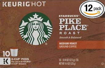 Starbucks Pike Place Roast K Cup Portion Pack For Keurig Brewers 10 Count