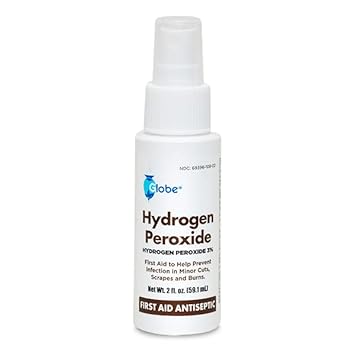 (3 Pack) Globe Hydrogen Peroxide 3% First Aid Antiseptic Topical Solution USP Spray Bottle, 2 Fl. Oz Convenient Pump Spray Bottle : Health & Household