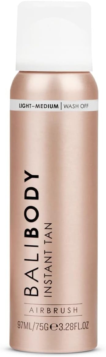 Bali Body Instant Tan Light-Medium | Skin Perfecting Aerated Spray, Instantly Flawless Airbrushed Bronzed Finish | Soothing For All Skin Types | Vegan, Cruelty Free, Australian Made (97 Ml/3.28 Fl Oz)