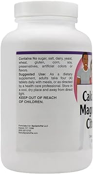 BariatricPal Calcium & Magnesium Citrates Tablets (250 Count) : Health & Household