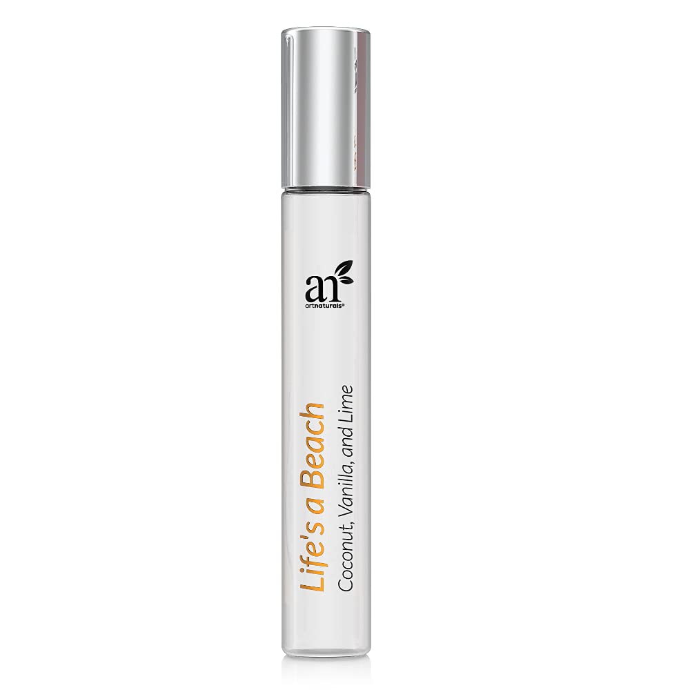 Artnaturals Life'S A Beach - Roll On Perfume- Rollerball Fragrance - Coconut Lime Vanilla Scent - .33 Oz