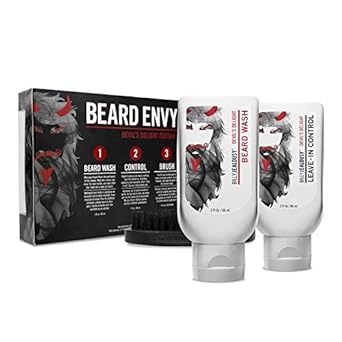 Billy Jealousy Devil'S Delight Beard Envy Facial Hair Refining Kit With Beard Wash Facial Hair Control And Boar Bristle Brush For Clean, Hydrated, Soft, Tamed Unruly Mane : Beauty & Personal Care