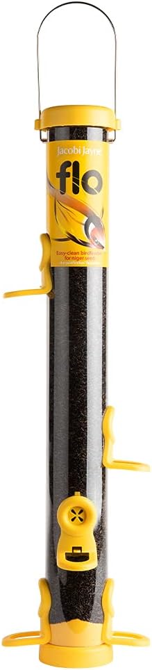 Jacobi Jayne FLO-N3Y Flo Niger Seed Feeder, Large, Yellow?FLO-N3Y