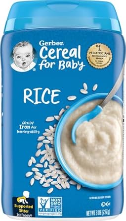 Gerber 1St Foods Cereal For Baby Baby Cereal, Rice, 8 Oz Canister