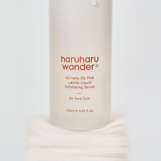 Haruharu Wonder Centella 3% Pha Gentle Liquid Exfoliating Serum 4.06 Fl Oz / 120Ml | Hypoallergenic, Pha Ingredients | Vegan, Crurelty Free, Ewg-Green