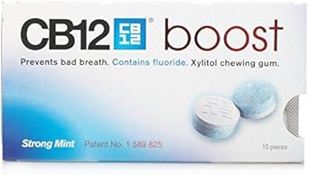 CB12 Boost Sugar Free Chewing Gum Strong Mint - 1 Pack of 10 pcs