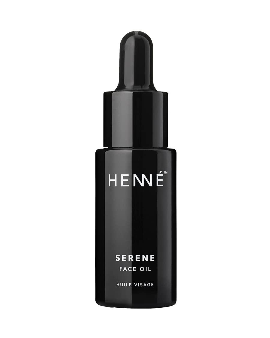 Henné Organics Serene Face Oil - Balancing & Non-Comedogenic For Sensitive Skin - Vegan (Travel Size, 0.35 Fl Oz)