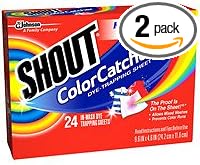 Shout Color Catcher Dye-Trapping, In-Wash Cloths, 24 ea - 2pc : Health & Household