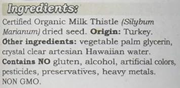 Milk Thistle Alcohol-Free Liquid Extract, Organic Milk Thistle (Silybum marianum) Dried Seed Glycerite 2 oz : Health & Household