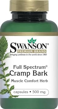 Swanson Full-Spectrum Cramp Bark Supplement - Natural Herbal Supplement Promoting Muscle Support for Women's Health - (60 Capsules, 500mg Each)