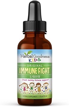 Kids Immune Support Liquid Extract -Turmeric with Ashwagandha and Papaya Leaf -1oz Drops - Herbal Goodness