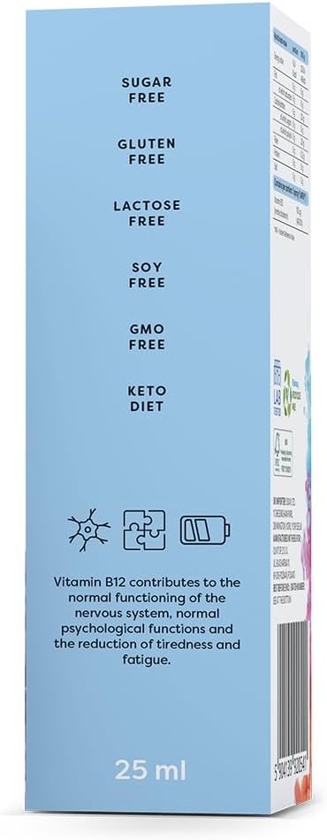 Osavi Methyl–B12, 100 µg – 25 Ml Oral Spray | Cherry Flavor | Supports Nervous System & Immune Function | Vitamin B12 For Energy Metabolism | Reduces Fatigue & Supports Red Blood Cell Formation