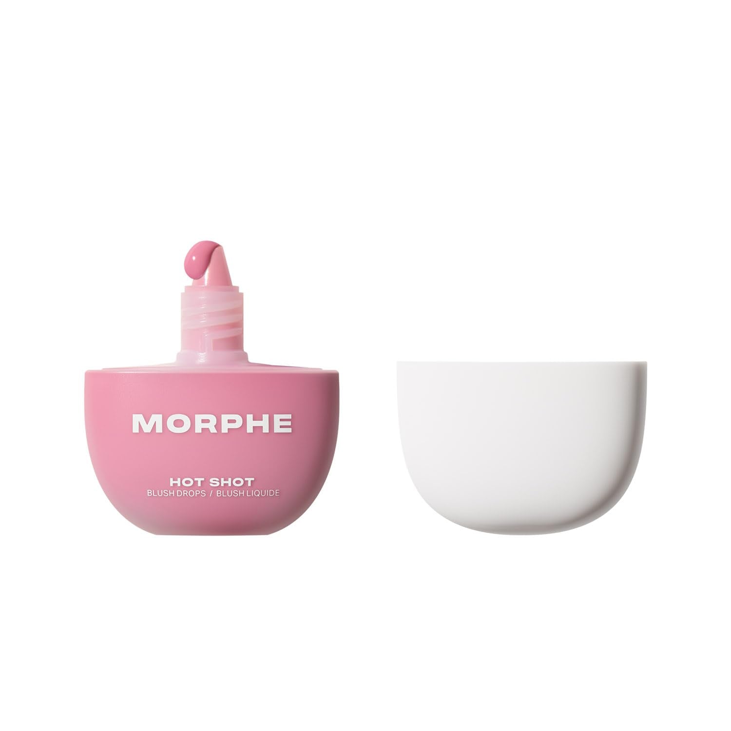 Morphe Hot Shot Blush Drops - Hydrating, Buildable Liquid Blush For Cheeks With Niacinamide And Antioxidants- Buildable, Waterweight Formula For A Natural Finish - Power Drip (0.5 Fl Oz)