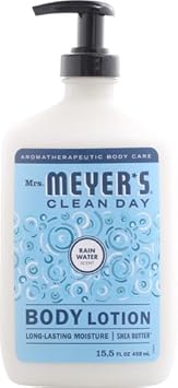 Mrs. Meyer'S Clean Day Body Lotion For Dry Skin, Non-Greasy Moisturizer Made With Essential Oils, Rain Water, 15.5 Oz