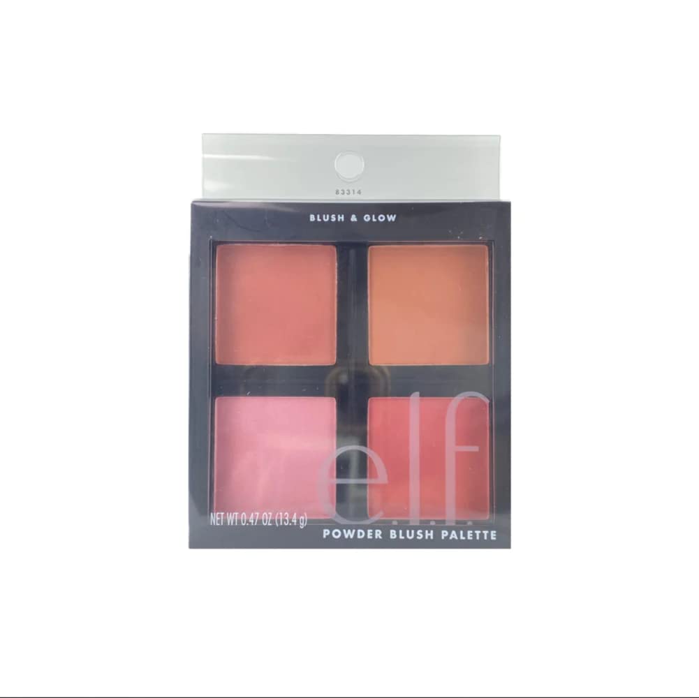 e.l.f. Cosmetics Powder Blush Palette, Four Blush Shades for Beautiful, Long-Lasting Pigment, Light : Beauty & Personal Care