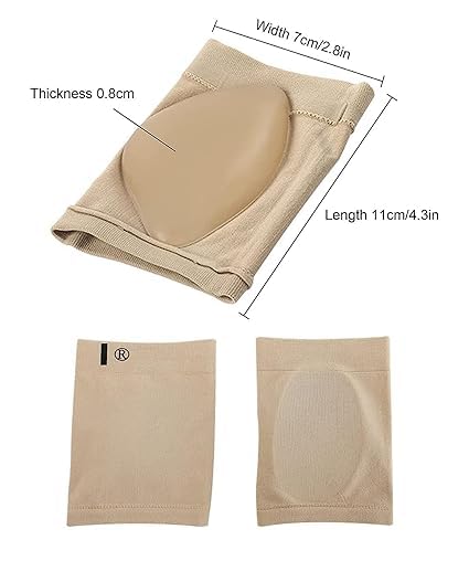 Comfort Cushions Insole, Arch Support Sleeves for Women & Men, Orthotics Massage Flat Feet Pad Shocks, Pain Relief Heel Arch Pain Pronation, Elastic bandage arch flat foot orthopedic massage insole (Beige)