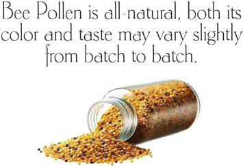 Bee Pollen Granules, 100% Raw, Superfood Packed With Proteins, Vitamins & Minerals. Source Of Vitamin B, Amino Acids, & Antioxidants. Keto, Paleo Friendly, Gluten Free