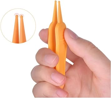 Duehut HLLMX 6 PCS Infant Nose Cleaning Tweezer with Plastic Round-Head Baby Ear Nose Navel Cleaner Clip for Baby Care : Baby