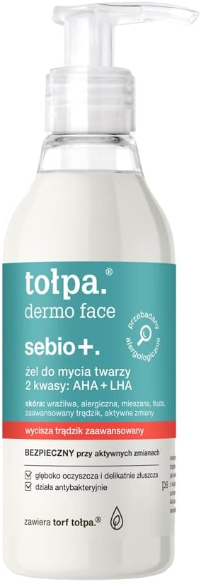 Tolpa Dermo Face Sebio+ Gel Face Wash 2 Acids: Aha + Lha