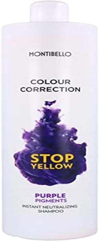 Montibello Colour Correction Stop Yellow Shampoo 1000 Ml (Neutralizer+Pigment Lilac)
