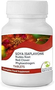 Pure Natural SOYA Isaflavone Kudzu Root Red Clover Complex Vitamins Phytoestrogen Health Food Supplement 90 Tablets Pills Nutrition Supplements Britain Quality in Bottlles HEALTHY MOOD UK :Health & Personal Care