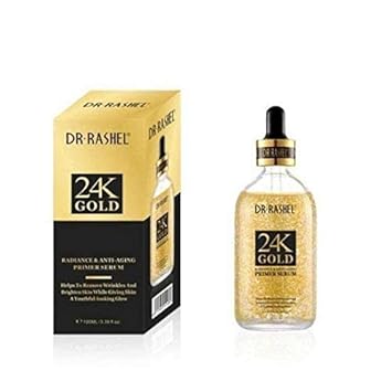 Dr Rashel 24K Gold Radiance Face Primer Serum , Moisturizing , Anti - Aging & Helps To Remove Wrinkles , Size 3.38 Oz : Beauty & Personal Care