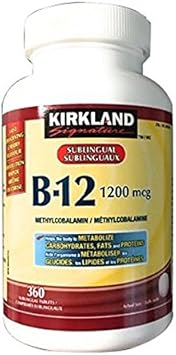 Kirkland Signature Vitamin B12, 1200mcg, 360 Tablets