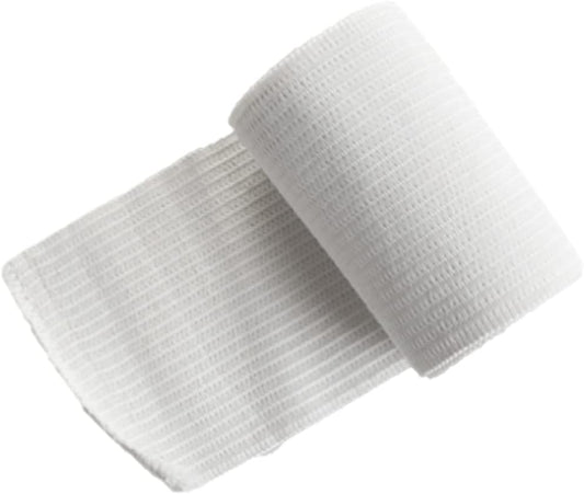 Dealmed 2" Non-Sterile Conforming Stretch Gauze Bandages, 4.1 Yards Latex Free Stretched Dressing Wrap, Medical Non-Adherent Wound Care Mesh Bandages (Box Of 12 Rolls)