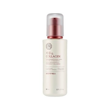 The Face Shop Pomegranate & Collagen Volume Lifting Serum - Helps Skin Look Firm & Supple - Reduces Fine Lines & Wrinkles - Improves Elasticity - Hydrating Lightweight Face Serum - Korean Skin Care