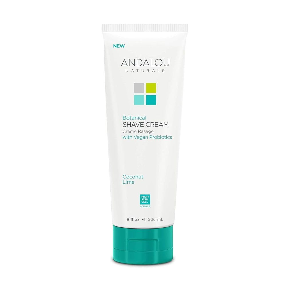 Andalou Naturals Coconut Lime Botanical Shave Cream, 8 Ounce
