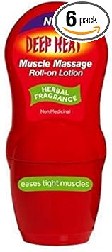 SIX Packs of Deep Heat Muscle Massage Roll-On Lotion 50ml : Amazon.co.uk: Health & Personal Care
