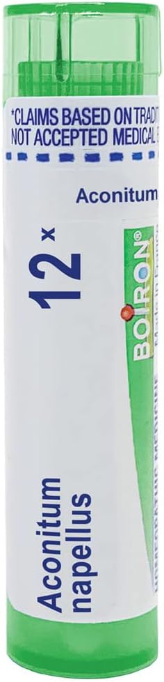 Boiron Aconitum Napellus 12X For High Fever Of Sudden Onset With Dry Skin - 80 Pellets