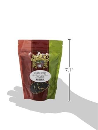 English Tea Store Loose Leaf, Vanilla Cream Natrually Flavored Black Tea Pouches, 4 Ounce