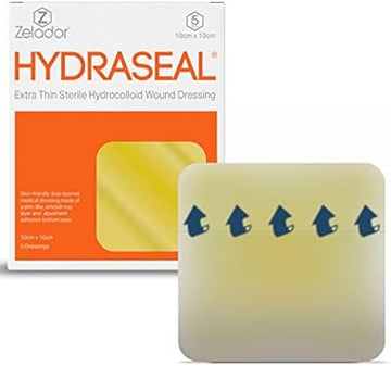 Hydrocolloid Thin Wound Dressing – Waterproof, Breathable & Adhesive Patches For Faster Healing, Blister & Acne Protection – Ideal For Sensitive Skin - 10X10Cm X 5