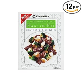 Kikkoman Broccoli Beef Seasoning Mix, 1Oz Packet (12 Pack)