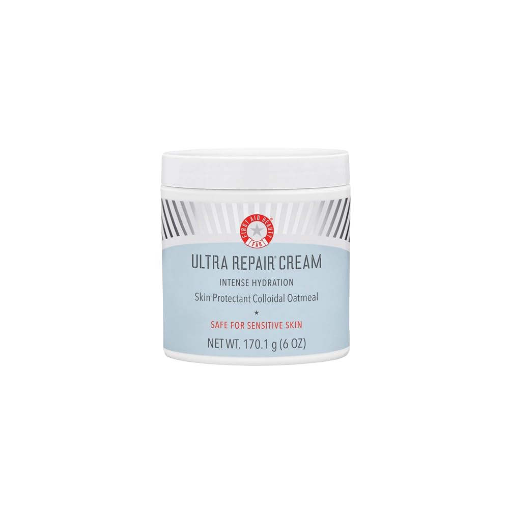 First Aid Beauty - Ultra Repair Cream, Intense Hydration Whipped Colloidal Oatmeal, Clinically Proven To Strengthen Skin Barrier In 7 Days & Helps Relieve Eczema, Luxury Face & Body Moisturizer, 6 Oz