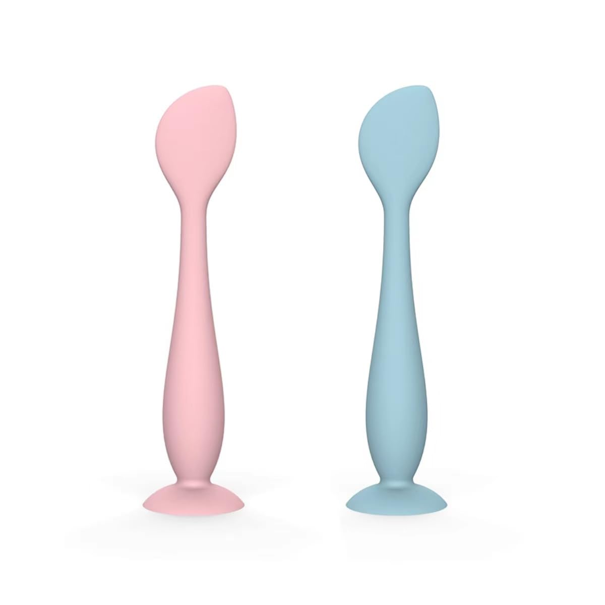 Diaper Cream Spatula, 2 Pack Butt Spatula Baby with Suction Cup Base, Soft Silicone Diaper Cream Applicator, Butt Paste Spatula for Newborn Babies, Small and Portable Baby Spatula for Diaper Cream