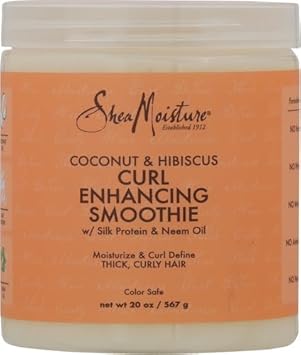 Sheamoisture Curl Enhancing Smoothie Hair Cream For Thick, Curly Hair Coconut And Hibiscus Sulfate Free And Paraben Free Curl Cream 20 Oz