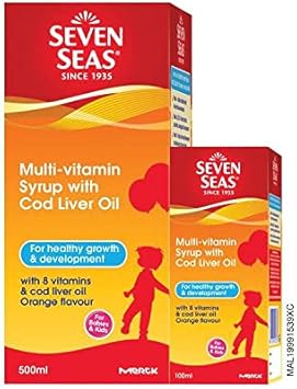 7 Seas Seven SEAS Multi-Vitamin Syrup 500ml+ Free 100ml -Helps Build Strong Immune System for Optimal Health. Contributes to a Child's Healthy Growth and Development 100