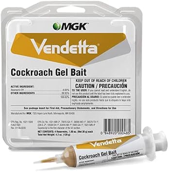 Vendetta Roach Gel Bait Insecticide - 4 Tubes X 30Gms Mgk1003