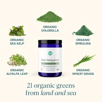 Ora Organic Greens Powder - Vegan, Gluten-Free, Organic Super Greens Drink For Energy And Detox | Antioxidants & Adaptogenic Herbs | 20+ Superfood Greens Blend - Citrus Flavor, 30 Servings