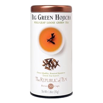 The Republic Of Tea Big Green Hojicha Full-Leaf Tea, 1.8 Ounces / 50-60 Cups