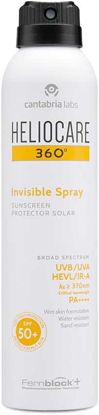 Heliocare 360 Invisible Spray Spf50 200Ml | Aerosol Sunscreen For Body | Uva Uvb Visible Light Infrared-A Anti-Ageing Sun Protection | Transparent, Non-Oily Finish | Suitable For All Skin Types |