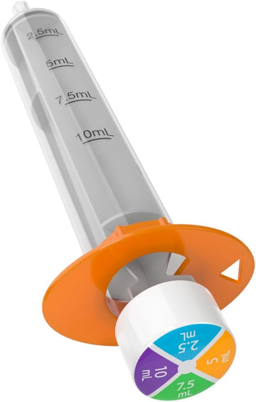 EZY DOSE Kids Baby Oral Syringe & Dispenser, True Easy Design for Liquid Medicine, Easy to Control, 10 mL/2 TSP Color Coded, BPA Free