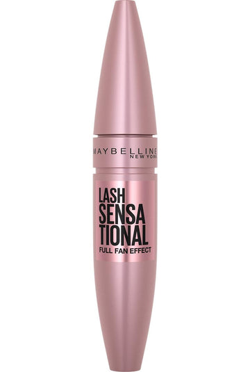 Maybelline Lash Sensational Washable Mascara, Lengthening And Volumizing For A Full Fan Effect, Blackest Black, 1 Count