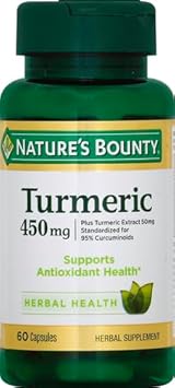 Nature'S Bounty Turmeric Capsules, Antioxident Health, 450 Mg, 60 Ct