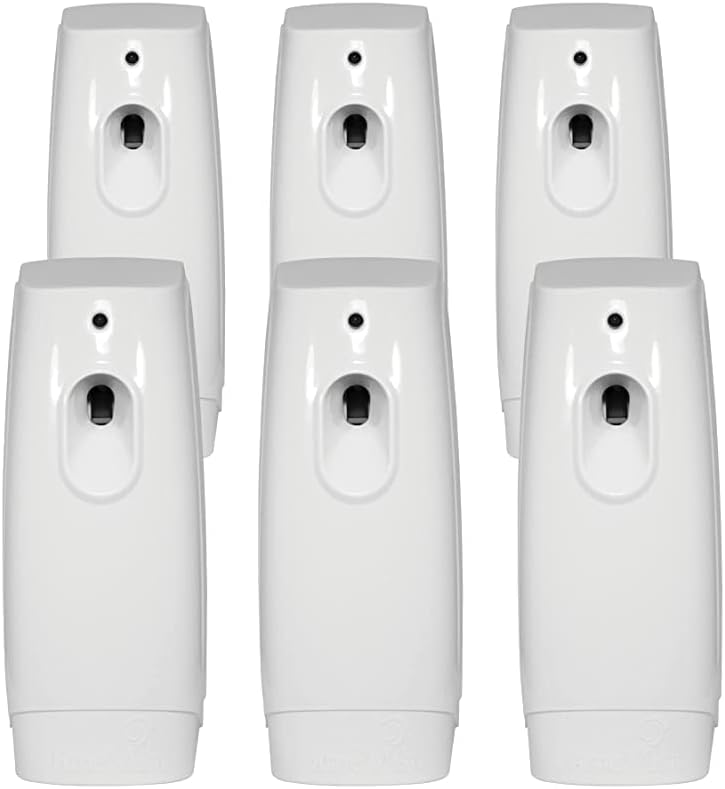 TimeMist Classic Metered Aerosol Fragrance Dispenser (Case of 6) - 1047717 - Great for Bathroom, Locker Room, Breakroom and Washroom