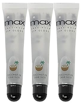 Cherimoya (3Pack) Max Makeup Lip Polish Coconut Oil Clear Gloss