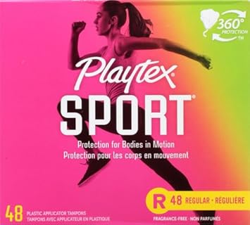 Playtex Sport Tampons, Regular Absorbency, Fragrance-Free - 48Ct (Packaging May Vary)